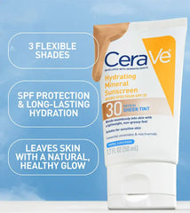 Hydrating Mineral Sunscreen SPF 30 Face Sheer Tint, Shade: Medium